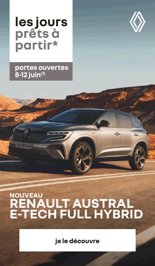Découvrez Renault Austral lors des jours prets à partir* du 8 au 12 juin(1)