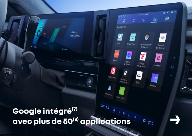 Google intégré(7) avec plus de 50(8) applications